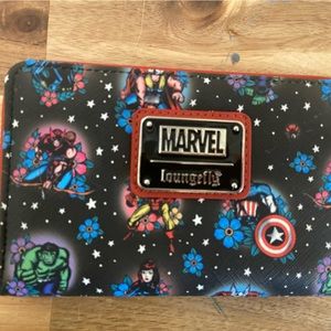 NWT Marvel Avengers Tattoo style Loungefly zipper wallet